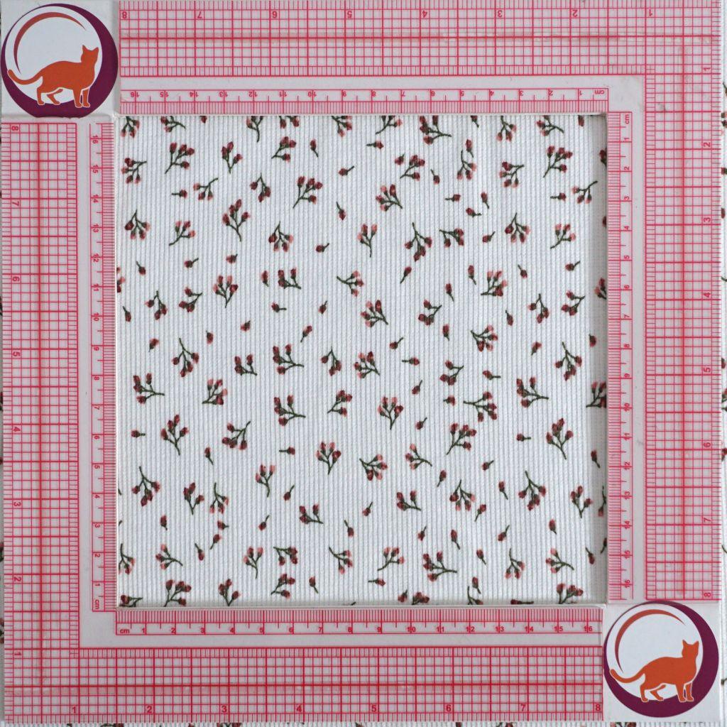 Feinripp-Jersey aus Baumwolle kleine Streublümchen weiß